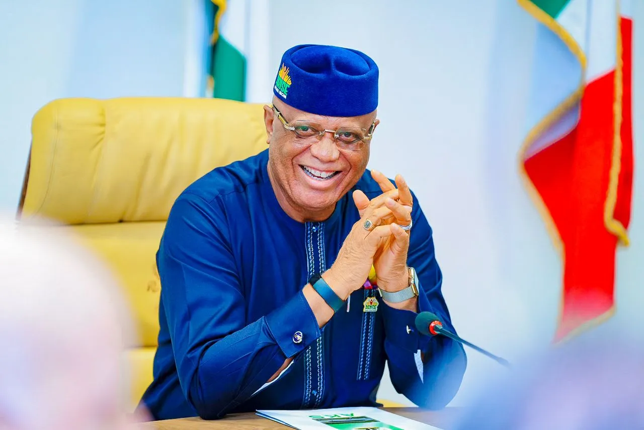 Governor Umo Eno at his desk