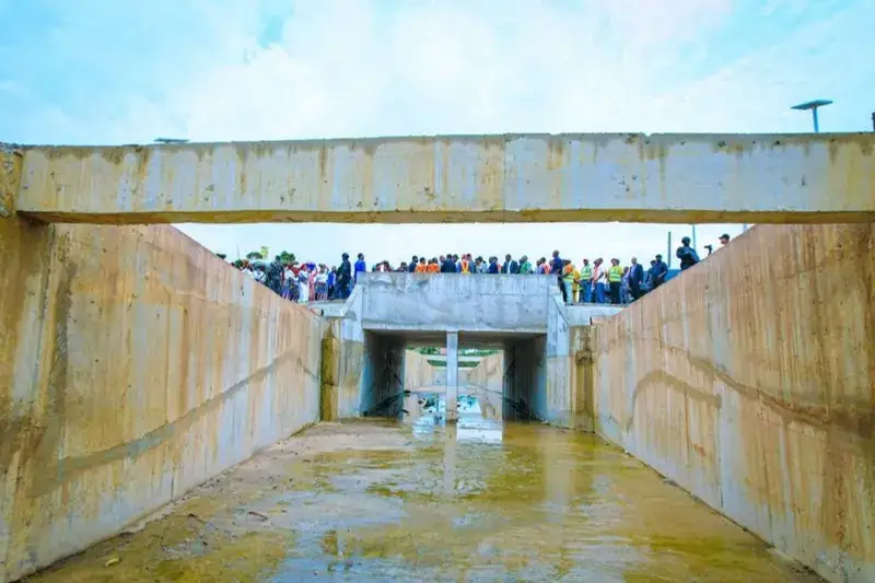 Emergency intervention works at collapsed Afia Nsit Road