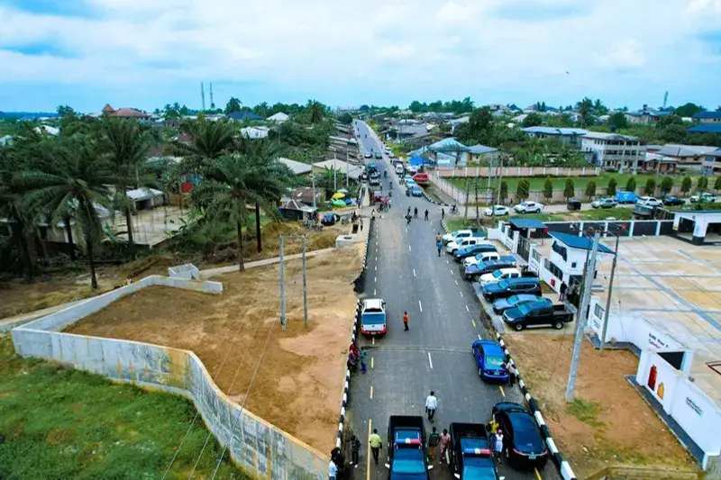 Emergency intervention works at collapsed Afia Nsit Road