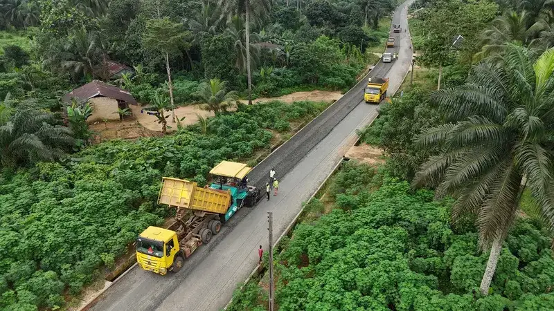 14.28km Ikot Afang, Ikot Umiang, Mbioto, Efa road with 30m span bridge