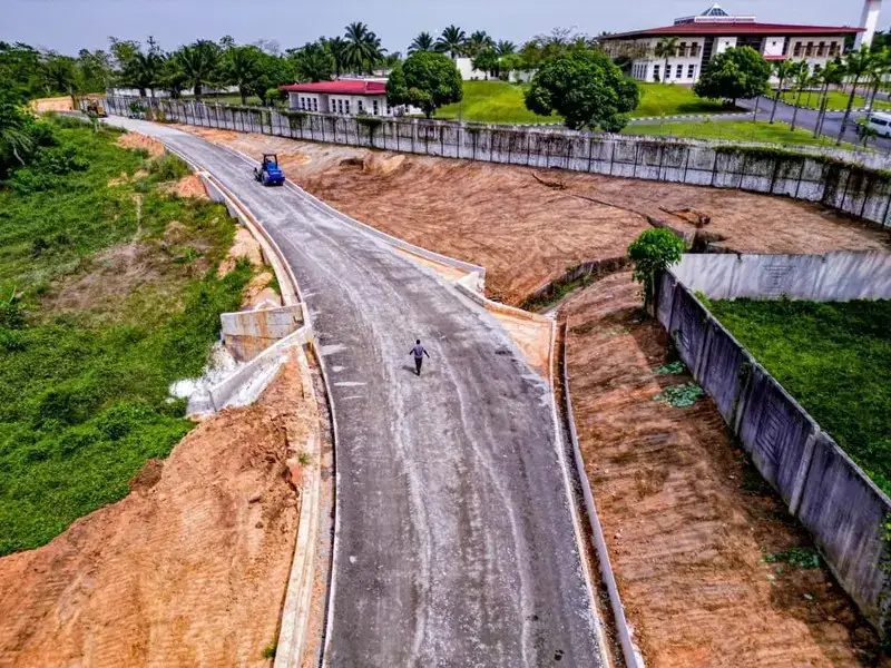 Perimeter Fence Road around Government House, Uyo