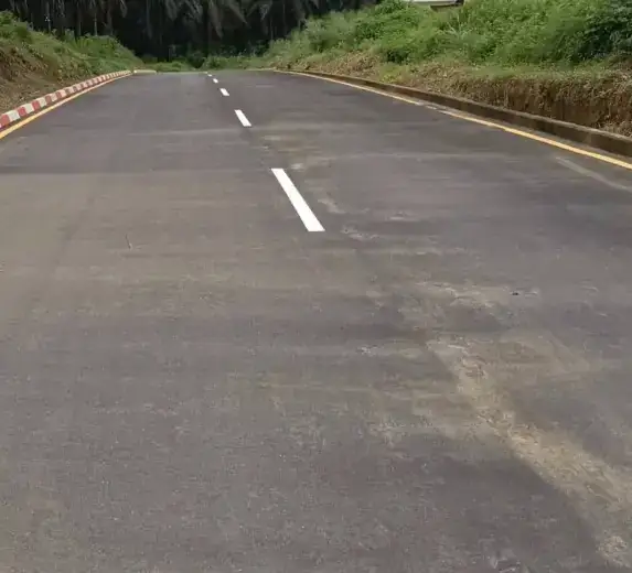 Paved surface of the 1.35km estate access road