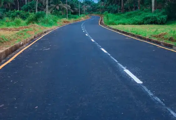 Obong University internal road, new asphalt