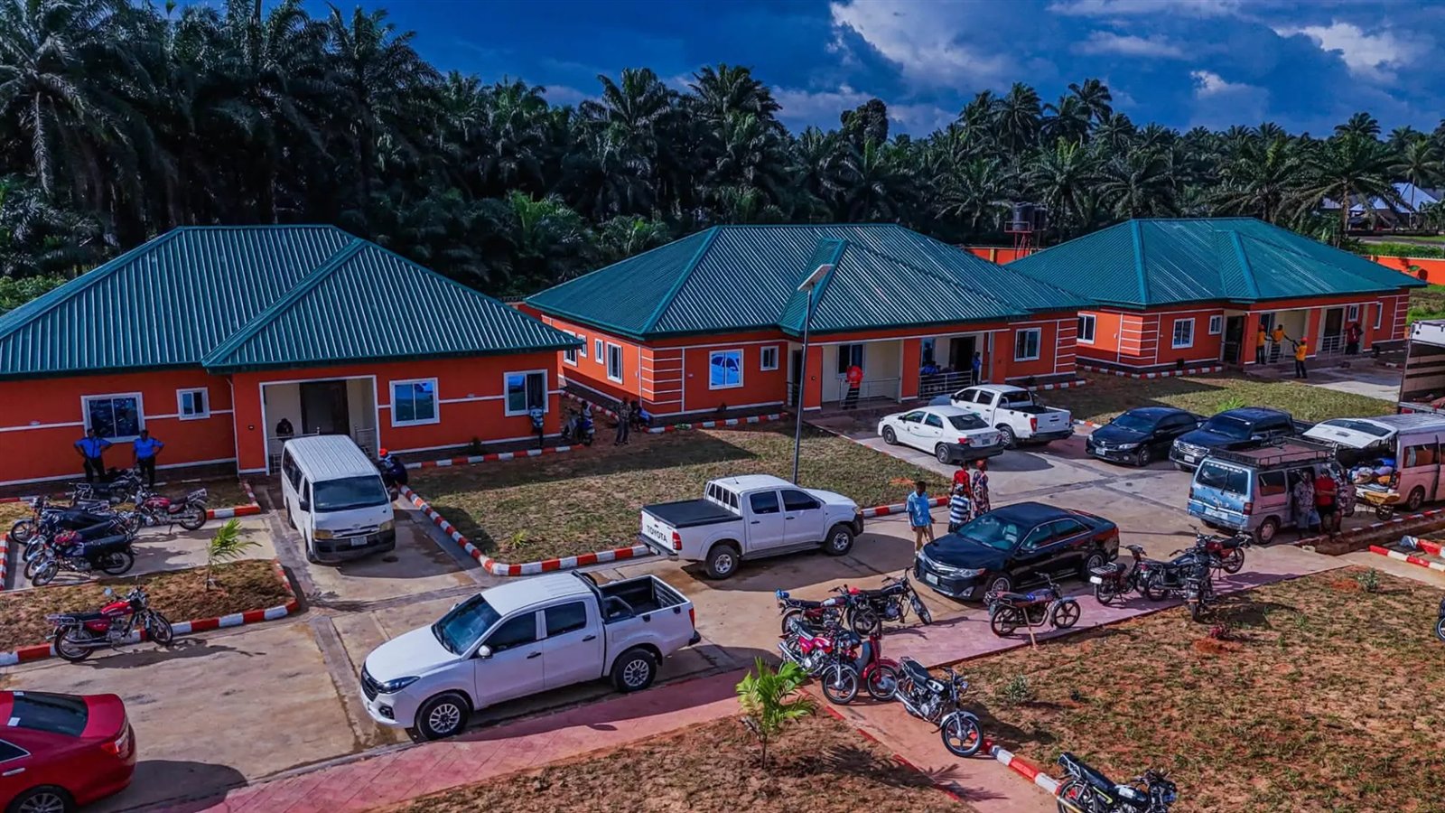 Bungalows on the school grounds