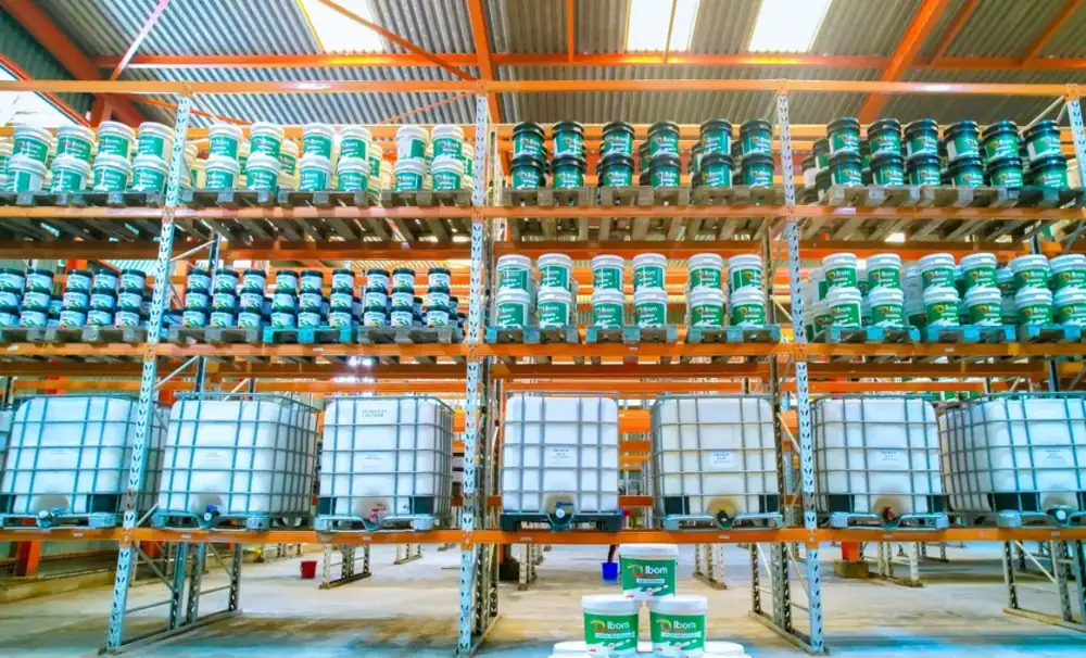 Stored product at the Ibom Paint facility