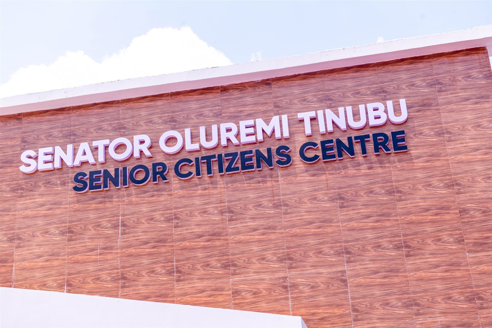 The name of the centre on the front wall