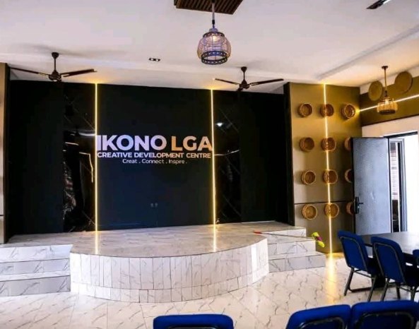 Hall and stage inside the Ikono creative development centre