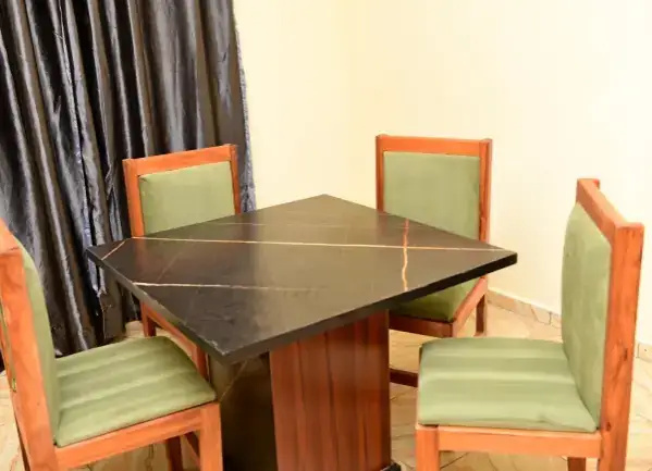 Furnished dining room in a compassionate home