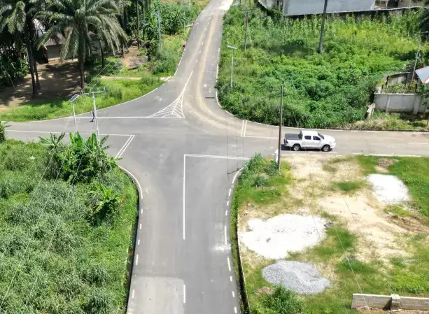 Road junction on the 10.519km Mkpat Enin-Ikot Ubo-Ikot Ntot-Nkikara Road