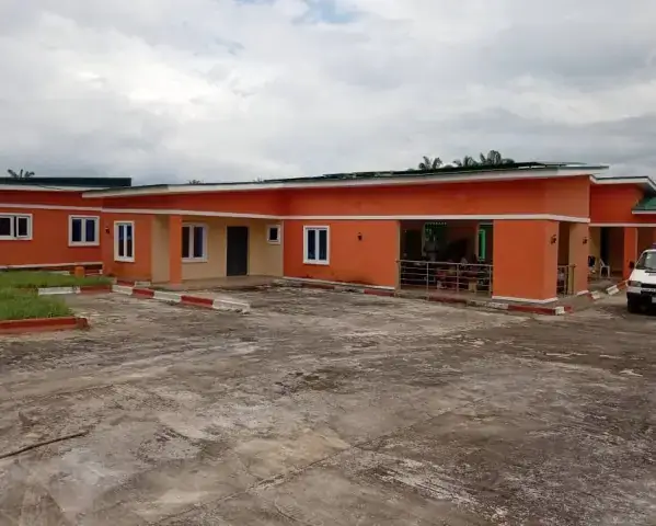 Mbiaso Model Primary Health Centre, front view