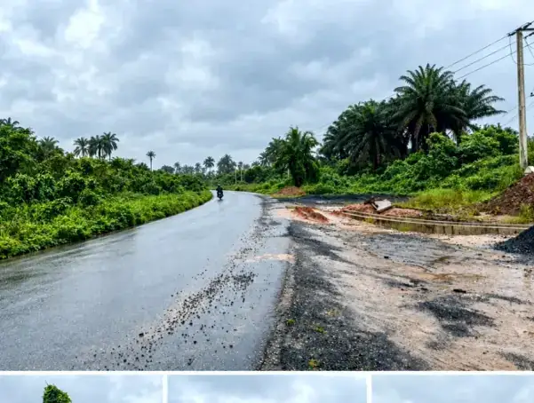 Road works in Mbo LGA
