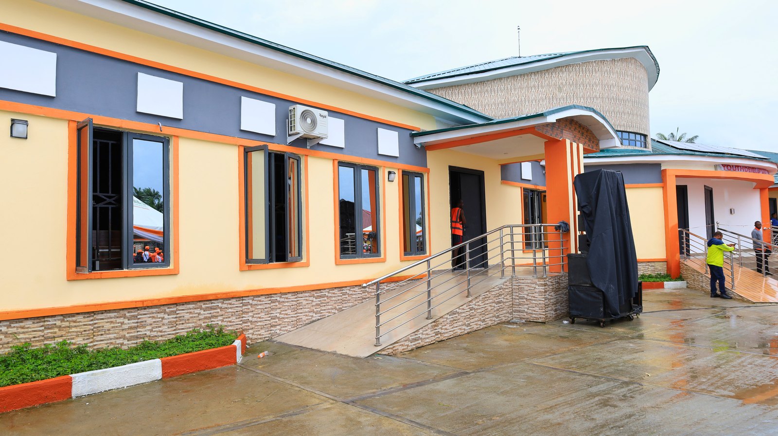 The front of the centre