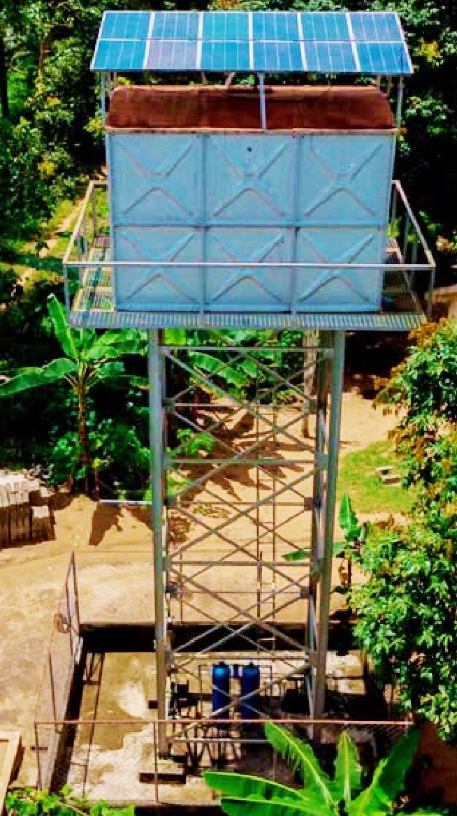 Solar-powered borehole and water facility, Ibong Uruk