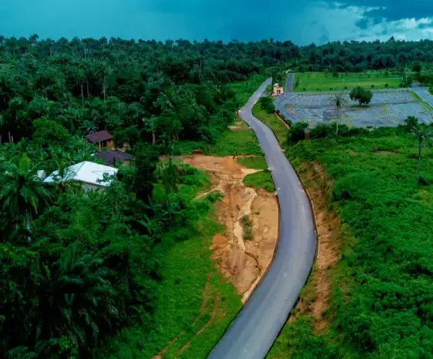 Nto Ndang-Nto Ekpu Road project, aerial view