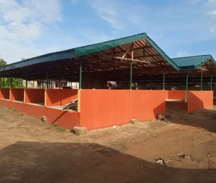 Market shed under construction (constituency project)