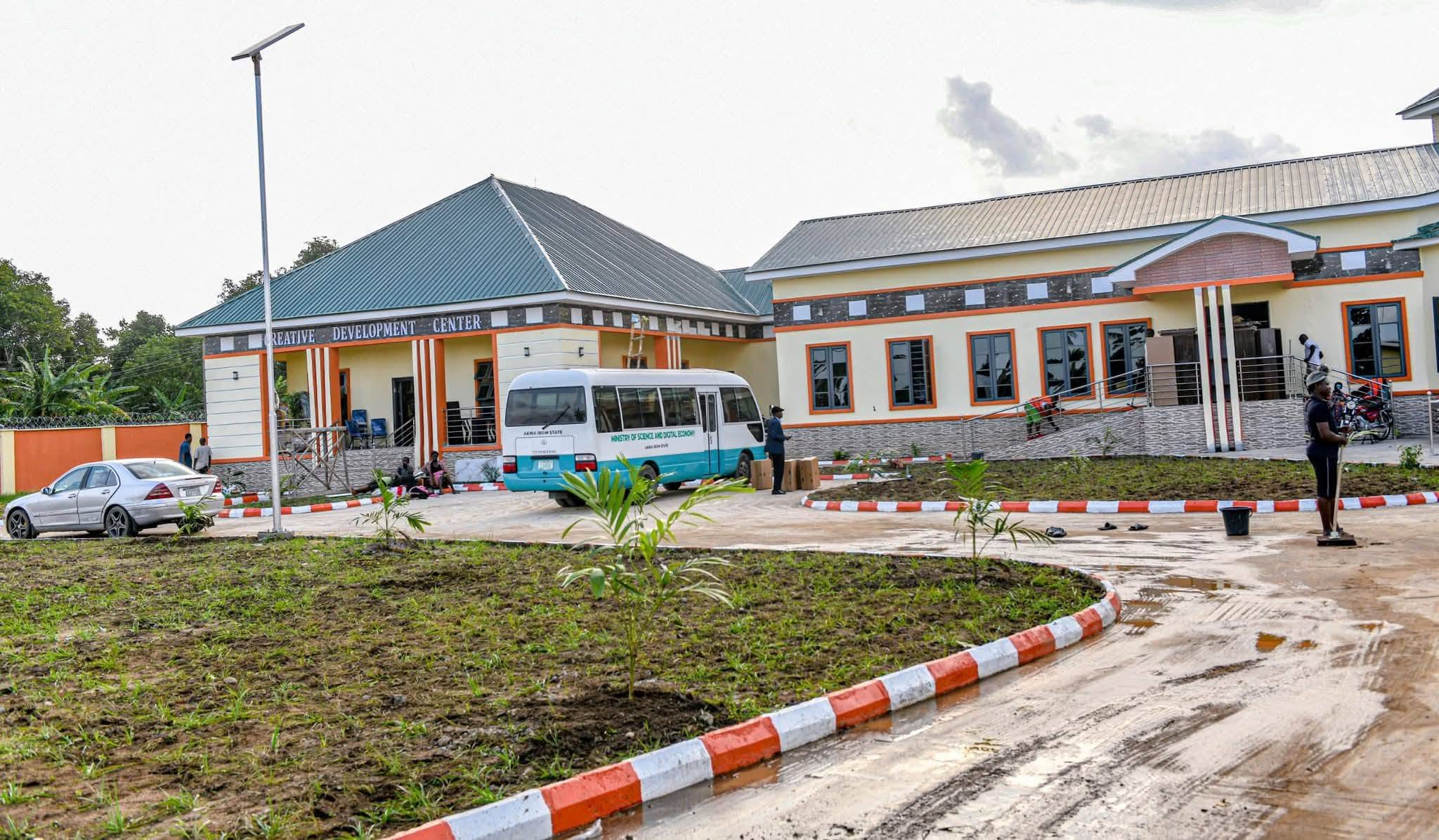 Creative Development Center block and main building inside the youth centre grounds