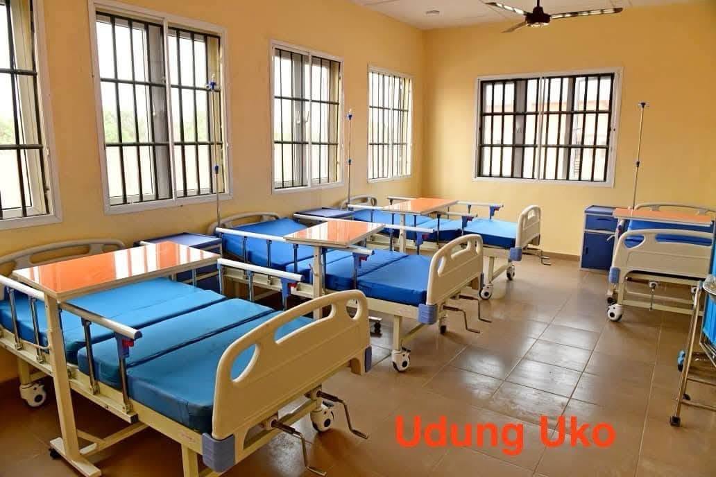 Ward with new hospital beds and bedside cabinets