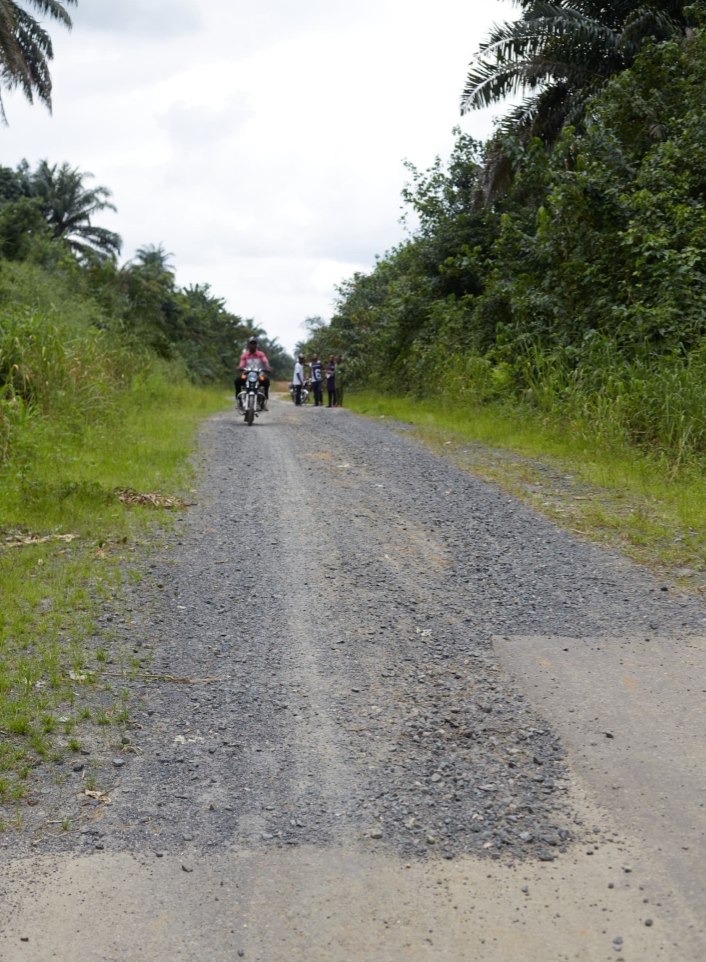 Gravel base on the Edikor-Udesi road