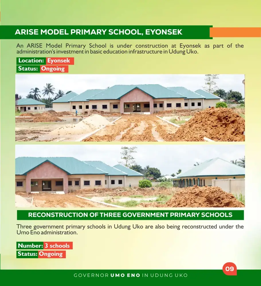 ARISE Model Primary School, Eyonsek, under construction