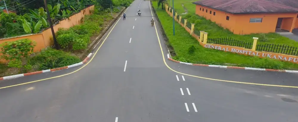Access road to Ukanafun General Hospital