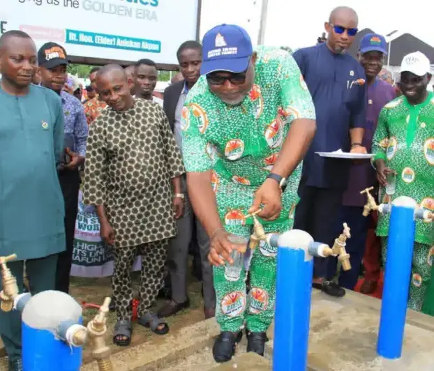 Opening of the solar-powered water project at Ikot Oku Usung