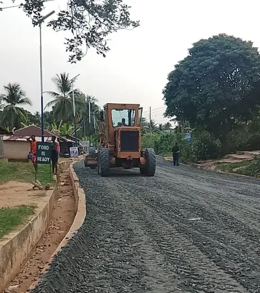 Gravel base on the Nduetong Oku - Ibiaku Uruan - Ekit Itam Road
