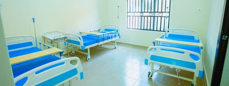 A ward with beds at the Eyulor health centre