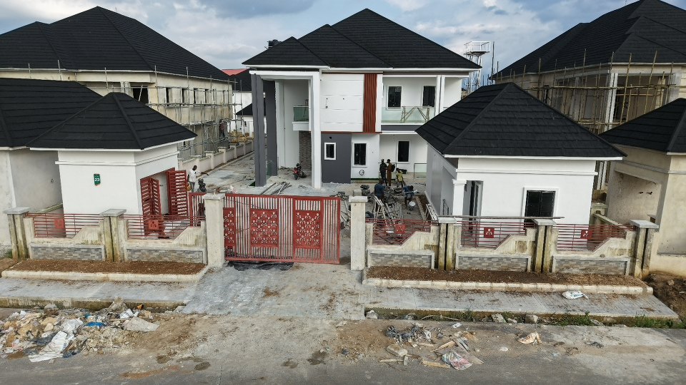 Houses going up at the village