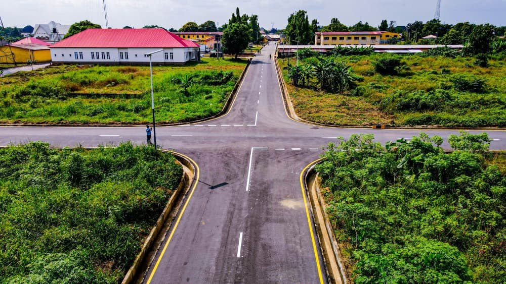 Internal roads at Nigeria Police Headquarters, Ikot Akpan Abia