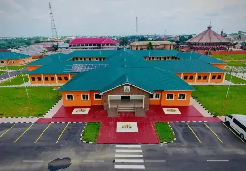 Aerial view of a model primary school, Uyo