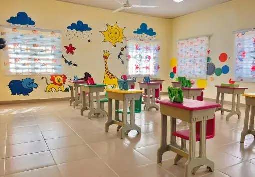 Classroom of a model primary school
